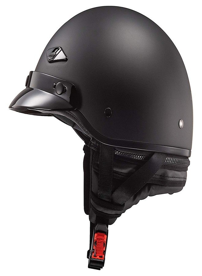 إل أس تو خوذة نصفية للدراجات النارية من LS2 Helmets (أسود مطفي - مقاس صغير جدًا) - Image 2